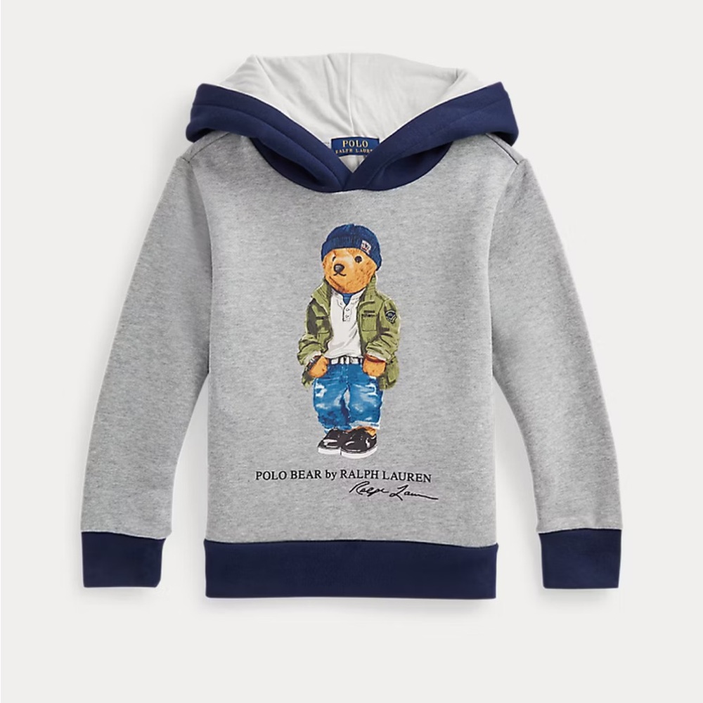 Polo Bear Cotton-Blend-Fleece Hoodie Boys‎